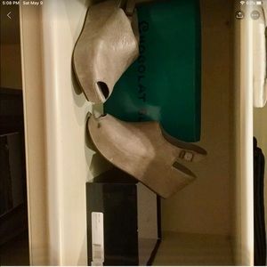 Chocolat Blu Tan Peep-Toe Sandals